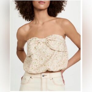 Cami NYC Dedrah Strapless Floral Top in Rose Ditsy- Size Small